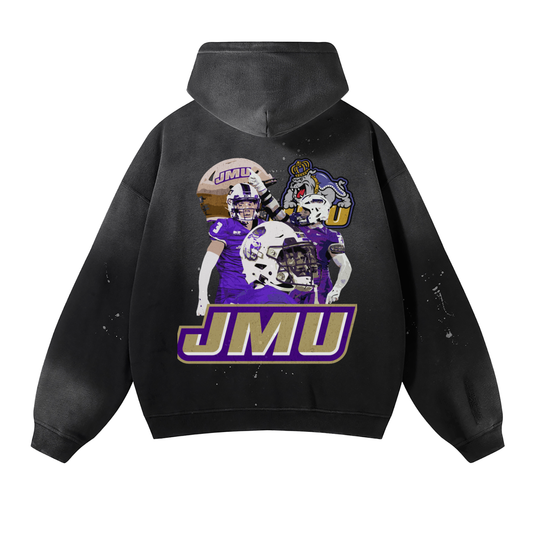 JMU Frayed Fleece Hoodie