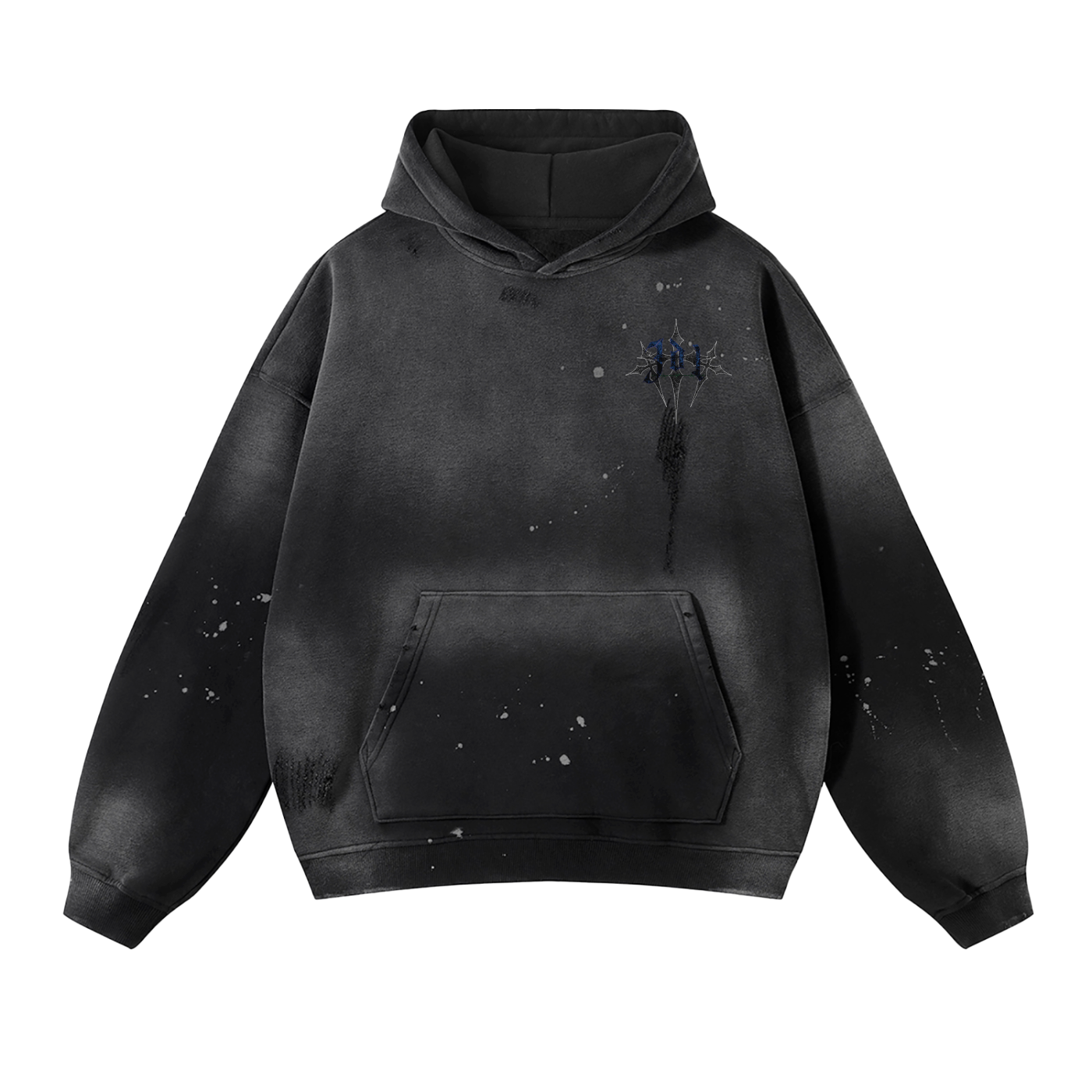 "ST1X C1TY" Frayed Fleece Hoodie