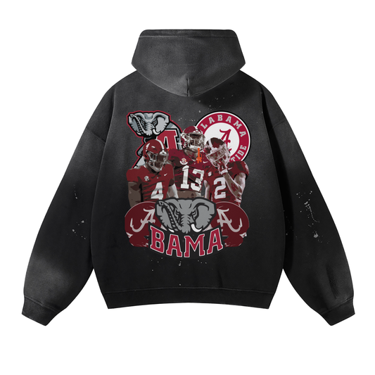 Bama Frayed Fleece Hoodie