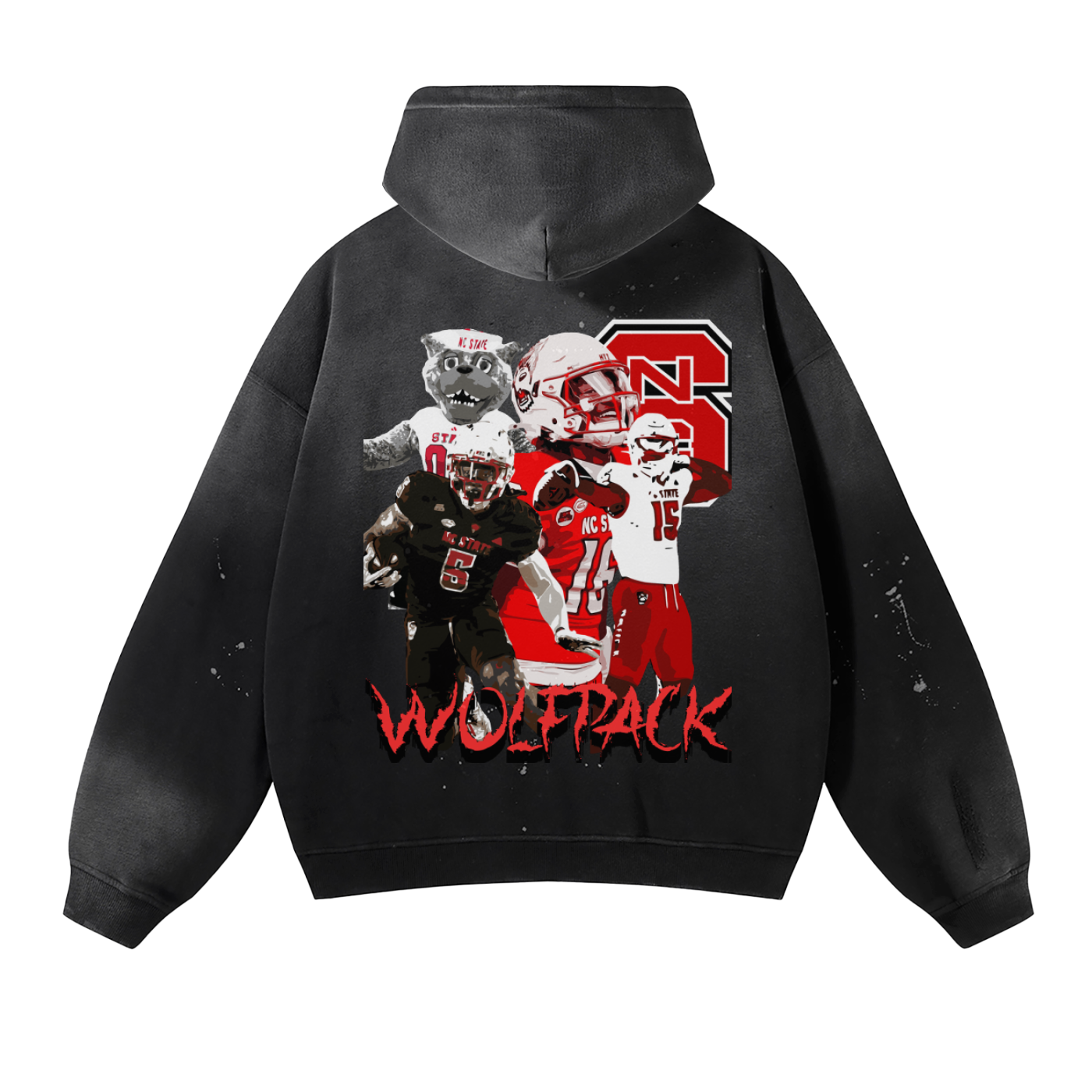 NC State Frayed Fleece Hoodie