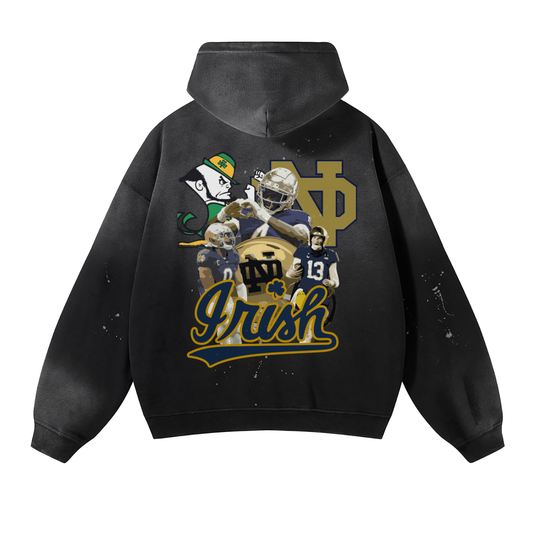 Notre Dame Frayed Fleece Hoodie